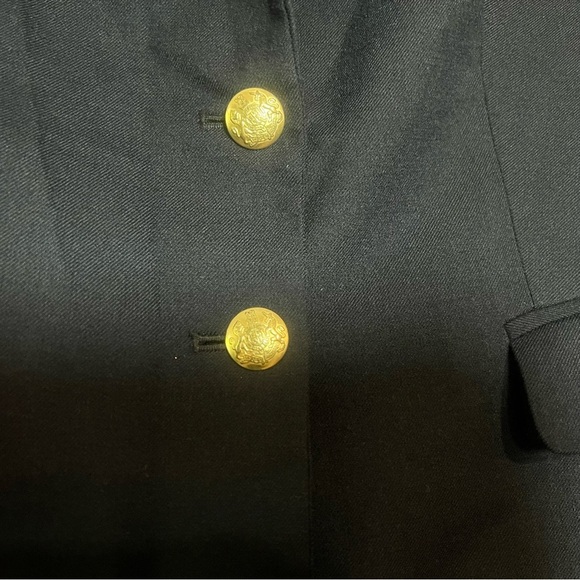 J. Crew Schoolboy Navy Blue Wool Blend Blazer Gold Buttons Size 2 Preppy - Picture 8 of 10